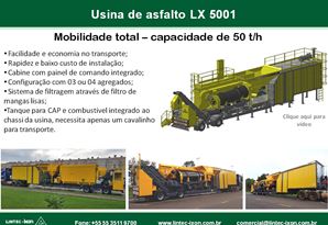 Usina de Asfalto 50 t/h LX 5001