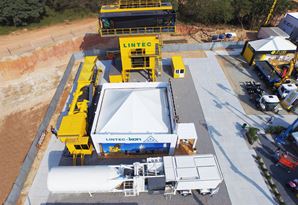 Imagem aérea do estande LINTEC-IXON na M&T